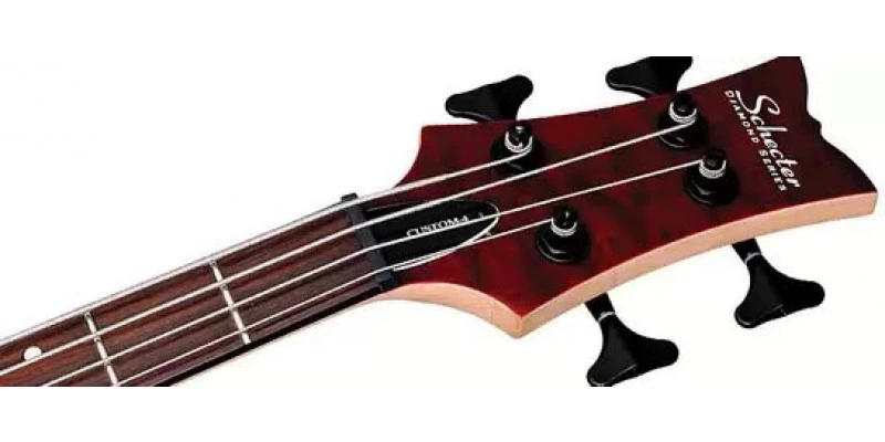 Schecter Stiletto Custom-4 Vampyre Red Satin - Image 3