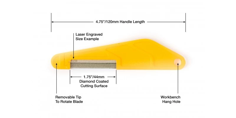 MusicNomad 6 Piece Electric Guitar Diamond Coated Nut File Set With Case, Light Strings MN668 - Image 3