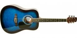 Adam Black S2 Dreadnought Guitar Trans Blue