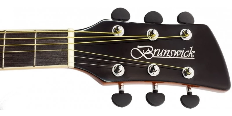 Brunswick BF200 Folk Acoustic Guitar Tobacco Burst Satin - Image 5