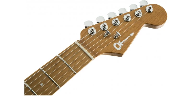 Charvel Pro Mod DK24 HH Dinky 2PT Caramelized Maple Satin Burgundy Mist - Image 8