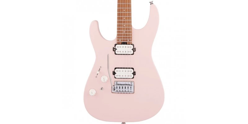 Charvel Pro Mod DK24 HH Dinky 2PT Left Handed Caramelized Maple Satin Shell Pink - Image 4