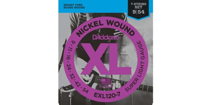 D'Addario EXL120-7 Nickel Wound, 7-String, Super Light, 9-54 - Image 2