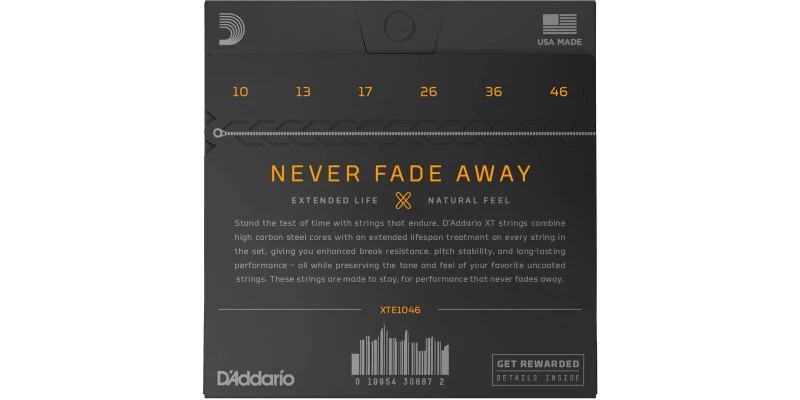 D'Addario XTE1046 XT Electric Nickel Plated Steel Regular Light 10-46 - Image 2