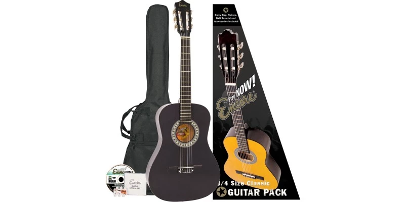 Encore 3/4 Size Classical Guitar Pack Black