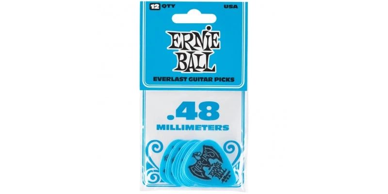 Ernie Ball Everlast Picks Blue .48mm Bag Of 12 - Image 2