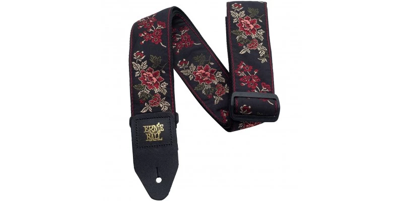 Ernie Ball Jacquard Guitar Strap Red Rose