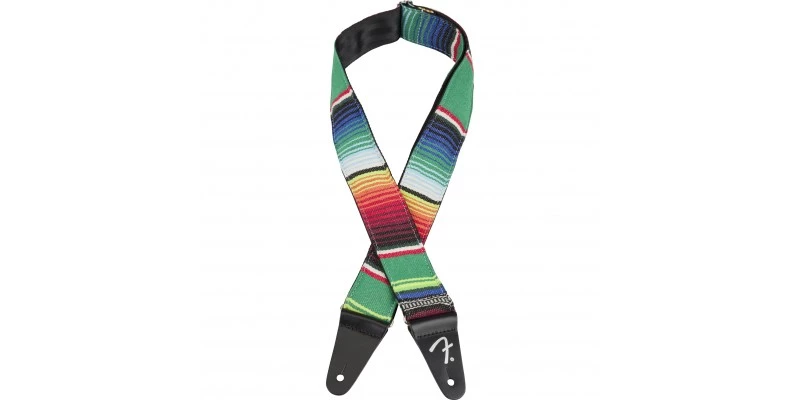 Fender Serape Guitar Strap Green Multi Colour