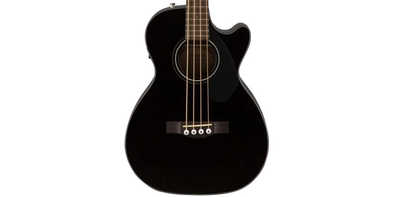 Fender CB-60SCE Black Acoustic Bass Guitar - Image 3
