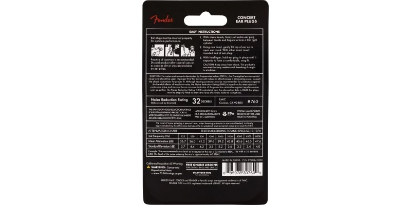 Fender Concert Ear Plugs Daphne Blue - Image 3