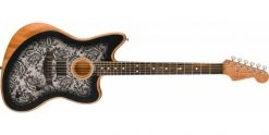 Fender Limited Edition American Acoustasonic Jazzmaster Black Paisley