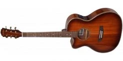 Freshman FALTDKOAOCLH 20th Anniversary OM Left-Handed Electro-Acoustic Guitar Koa Sunburst