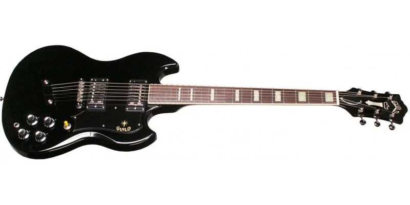 Guild S-100 Polara Black Electric Guitar - Image 3