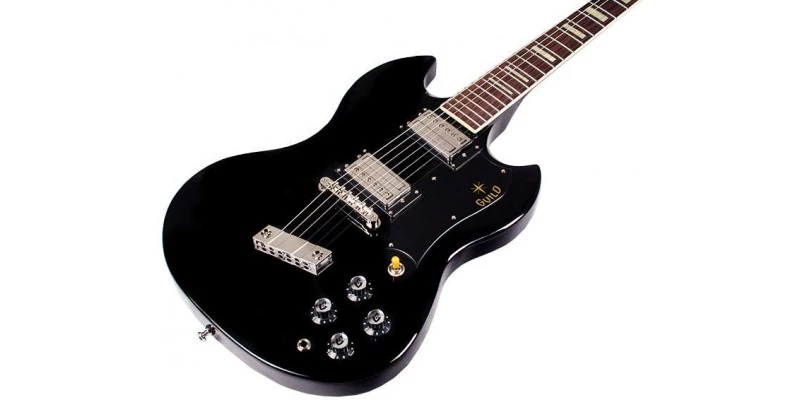Guild S-100 Polara Black Electric Guitar - Image 5
