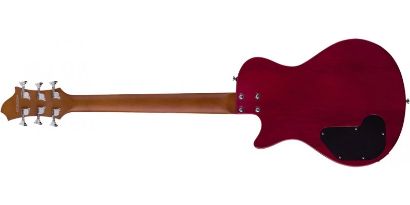 Hagstrom Ultra Swede ESN Guitar Wild Cherry Transparent - Image 2