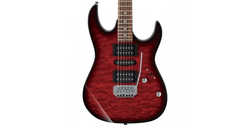 Ibanez GRX70QA-TRB Transparent Red Burst Electric Guitar - Image 2