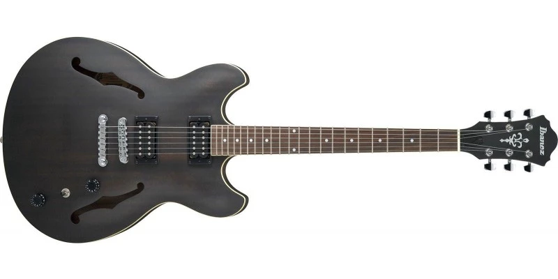 Ibanez AS53-TKF Transparent Black Flat Artcore Semi Acoustic Guitar