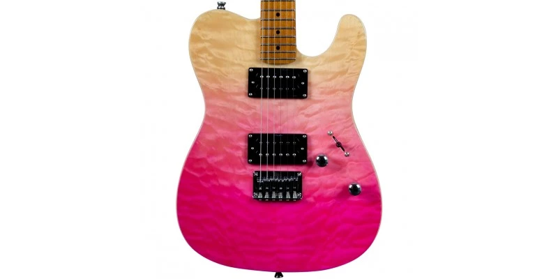 Jet Guitars Jet JT-450 Quilted Transparent Pink - Image 2