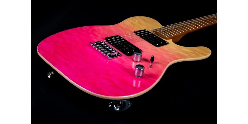 Jet Guitars Jet JT-450 Quilted Transparent Pink - Image 3
