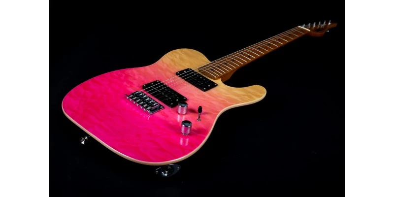Jet Guitars Jet JT-450 Quilted Transparent Pink - Image 4