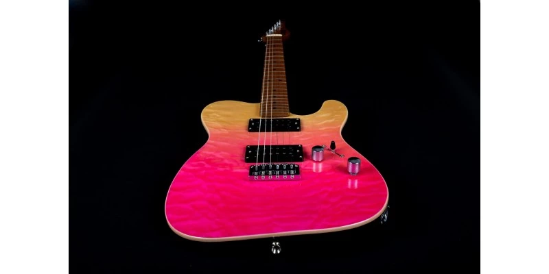 Jet Guitars Jet JT-450 Quilted Transparent Pink - Image 6