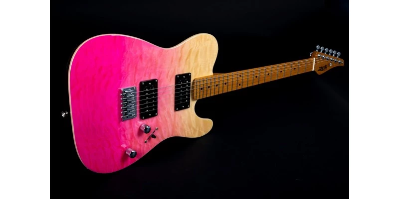 Jet Guitars Jet JT-450 Quilted Transparent Pink - Image 5