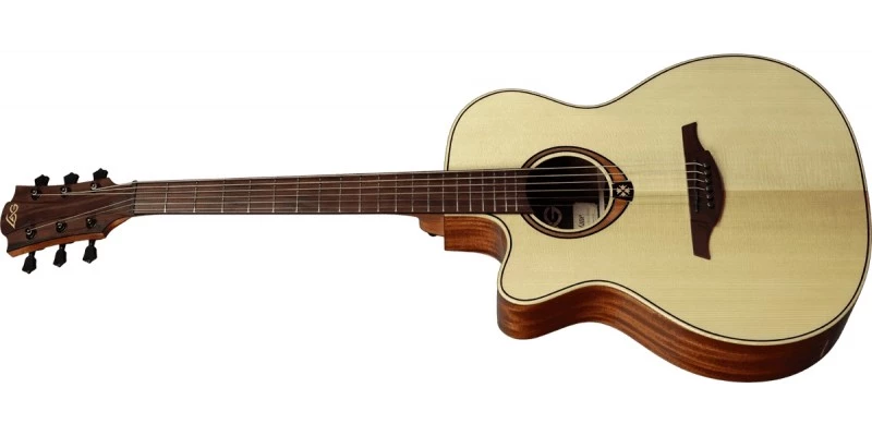 LAG TL88ACE Auditorium Cutaway Electro-Acoustic Guitar Left-Handed - Image 3