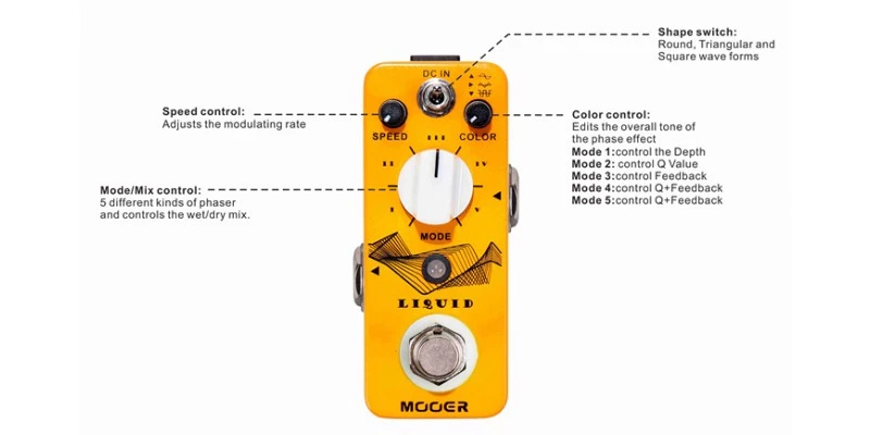 MOOER Liquid Digital Phaser Pedal MPH2 Guitar Effect - Image 4