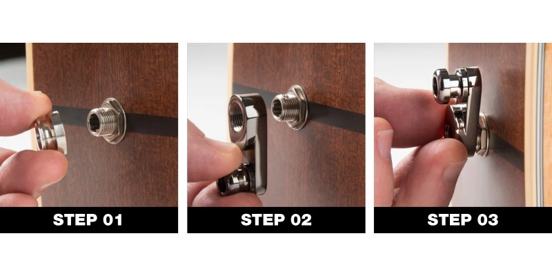 MusicNomad MN271 Acousti-Lok Strap Lock Adapter For Metric Output Jacks - Image 11