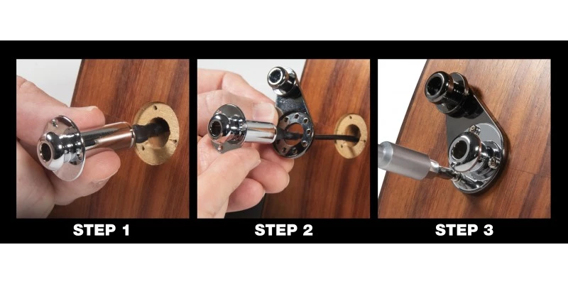 MusicNomad MN273 Acousti-Lok Strap Lock Adapter For 3 Screw Output Jack And Endpins - Image 8