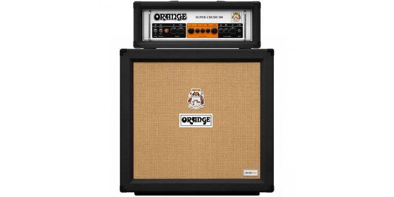 Orange Amps Orange Super Crush 100 With Crush Pro 412 Half Stack Pack Black