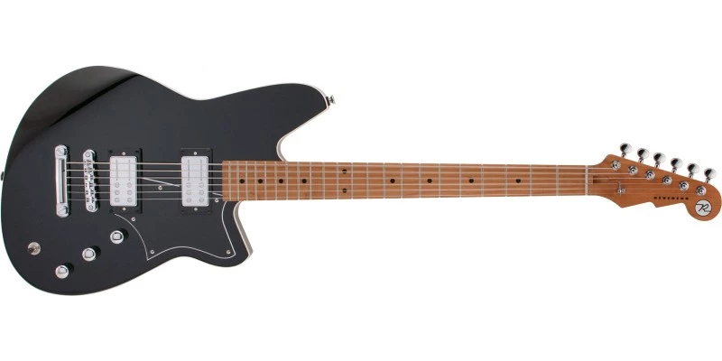 Reverend Descent RA Baritone Midnight Black, Roasted Maple