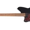 Reverend Double Agent W Left Hand Midnight Black, Roasted Maple
