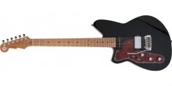 Reverend Double Agent W Left Hand Midnight Black, Roasted Maple