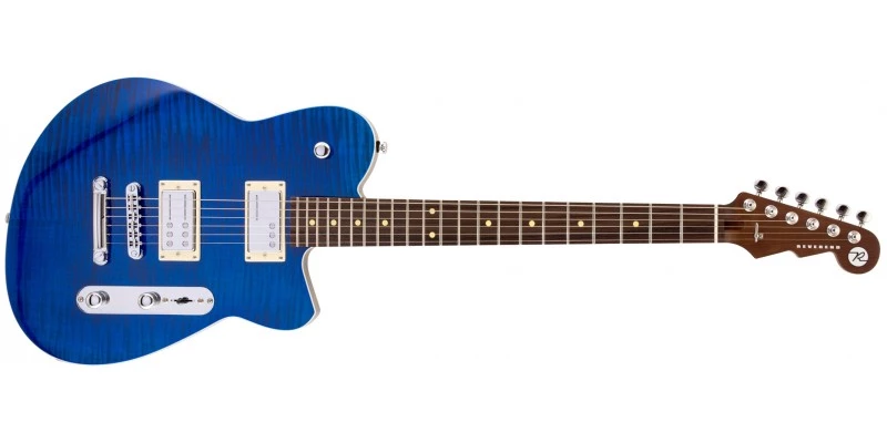 Reverend Charger RA Transparent Blue Flame Maple