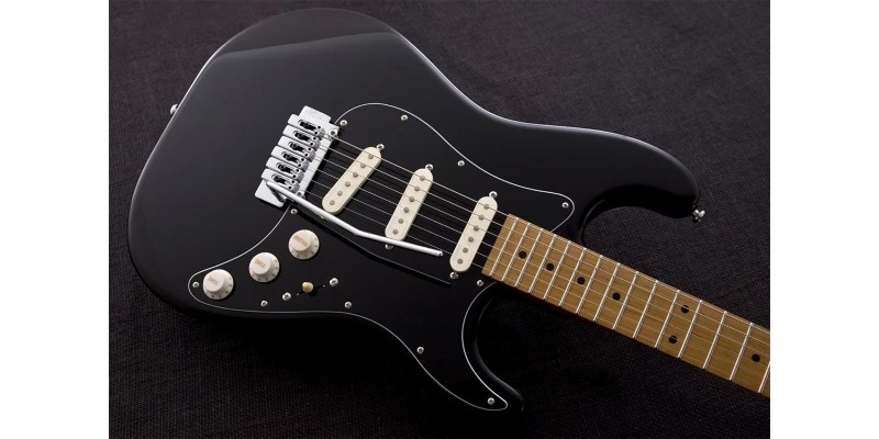 Reverend Gil Parris Signature GPS Midnight Black, Roasted Maple - Image 3