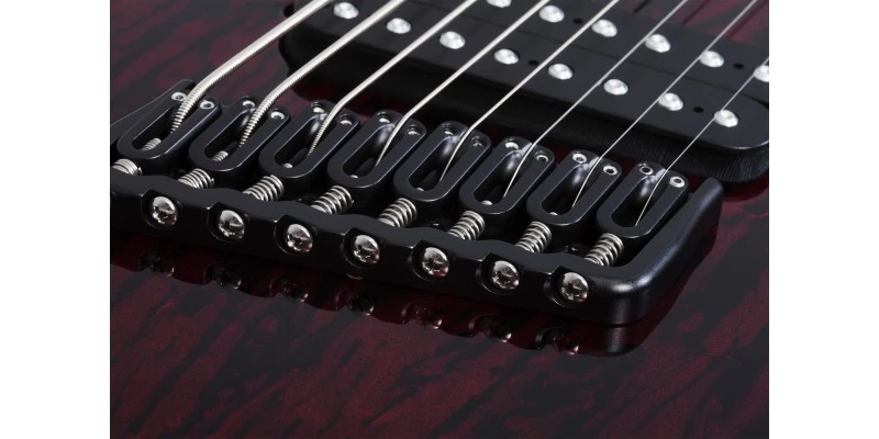 Schecter C-8 Multiscale Silver Mountain Blood Moon - Image 9