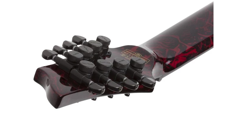 Schecter C-8 Multiscale Silver Mountain Blood Moon - Image 13
