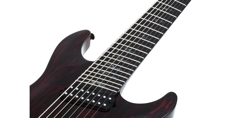 Schecter C-8 Multiscale Silver Mountain Blood Moon - Image 11