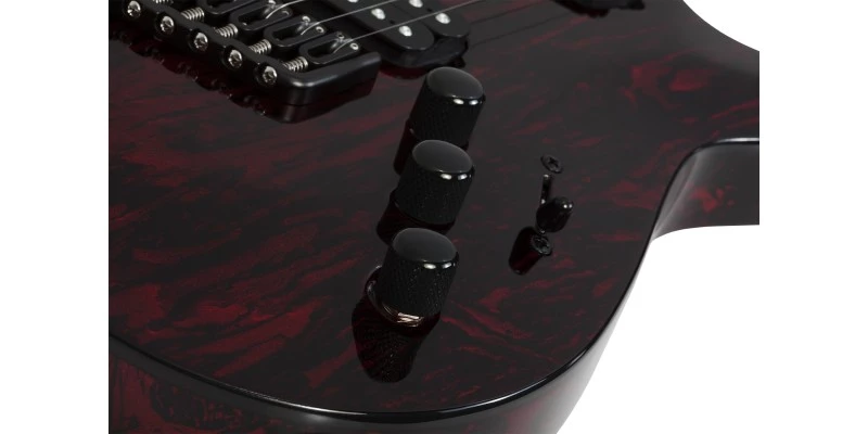 Schecter C-8 Multiscale Silver Mountain Blood Moon - Image 8
