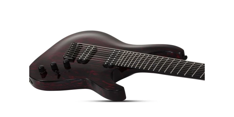 Schecter C-8 Multiscale Silver Mountain Blood Moon - Image 5