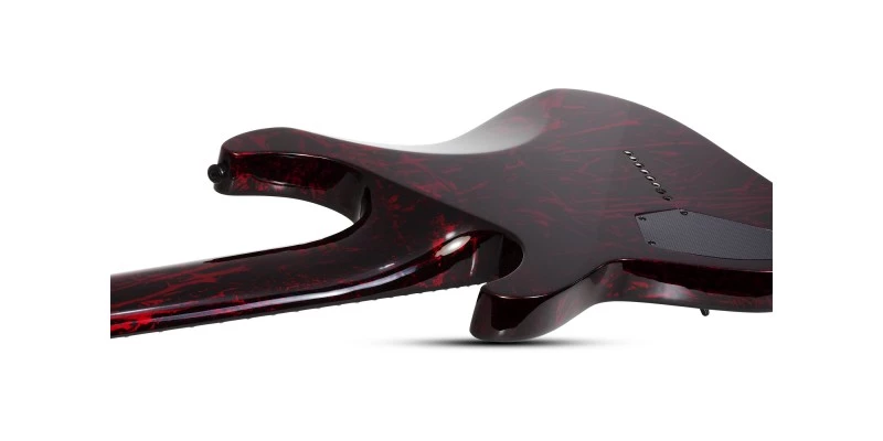 Schecter C-8 Multiscale Silver Mountain Blood Moon - Image 6