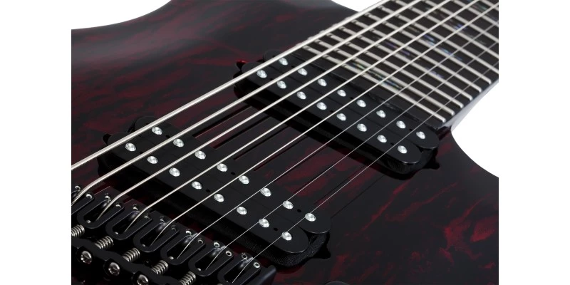 Schecter C-8 Multiscale Silver Mountain Blood Moon - Image 7