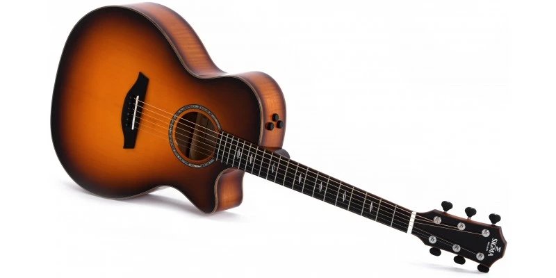 Sigma Guitars Sigma GACE-3-SB+ Flamed Maple Sunburst Electro-Acoustic Guitar - Image 3