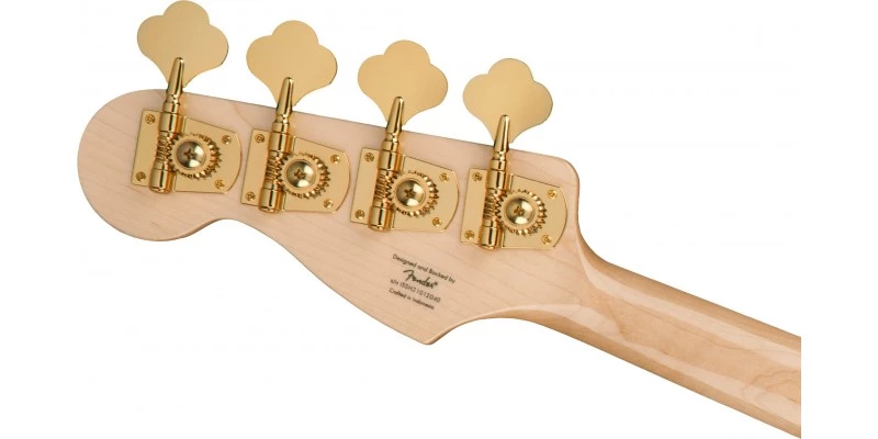 Squier 40th Anniversary Jazz Bass Gold Edition Ruby Red Metallic - Image 7