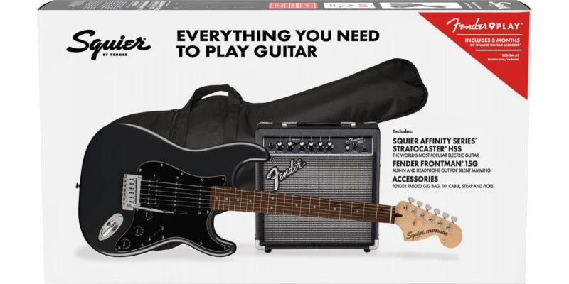 Squier Affinity Stratocaster HSS Pack Charcoal Frost Metallic - Image 8
