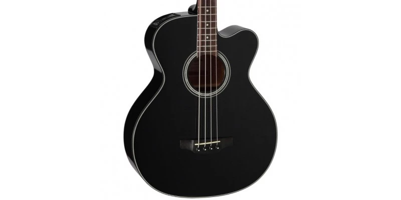 Takamine GB30CE-BLK Jumbo Electro-Acoustic Bass Guitar Gloss Black - Image 2