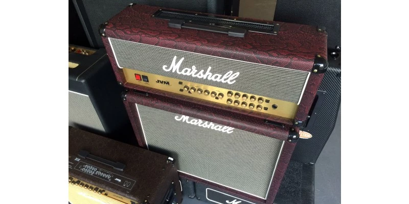 Marshall JVM205H 1936 Half Stack Burgundy Snakeskin - Image 6