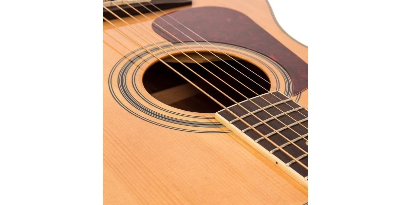 Vintage V300 Left Handed Acoustic Guitar Natural - Image 7